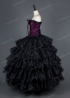 Purple Black Gothic Long Prom Dress D1001