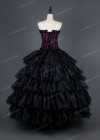 Purple Black Gothic Long Prom Dress D1001