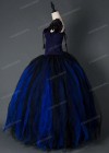 Black Blue Gothic Long Prom Dress D1003