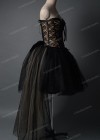 Black Champagne Gothic High-low Prom Dress D1006