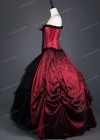 Red Black Gothic Long Prom Dress D1008