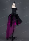 Black Fuchsia Gothic High-low Prom Dress D1010