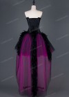 Black Fuchsia Gothic High-low Prom Dress D1010