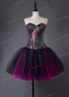 Fuchsia Short Gothic Ball Gown Prom Dress D1013