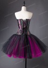 Fuchsia Short Gothic Ball Gown Prom Dress D1013