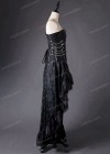 Steampunk Style Black Gothic Long Party Dress D1014