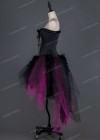 Black Fuchsia Gothic Short Prom Dress D1016