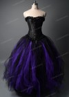 Black Purple Gothic Long Prom Dress D1018