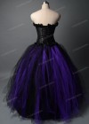 Black Purple Gothic Long Prom Dress D1018