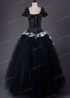 Black Gothic Victorian Long Prom Dress D1020