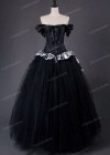 Black Gothic Victorian Long Prom Dress D1020