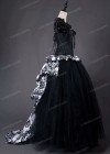 Black Gothic Victorian Long Prom Dress D1020