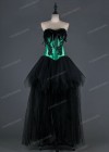Green Black Gothic High-low Prom Dress D1021