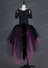 Black Fuchsia Gothic Short Prom Dress D1022