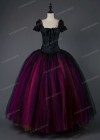 Black Multicolor Gothic Ball Gown Prom Dress D1026