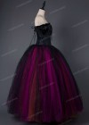 Black Multicolor Gothic Ball Gown Prom Dress D1026