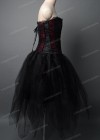 Black Short Gothic Prom Party Dress D1028