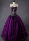 Fuchsia Long Gothic Ball Gown Prom Dress D1030