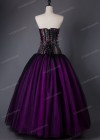 Fuchsia Long Gothic Ball Gown Prom Dress D1030