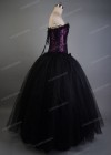 Purple Black Gothic Long Prom Dress D1031