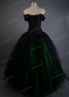 Black Green Gothic Long Prom Dress D1032