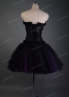 Black Purple Short Gothic Party Dress D1035