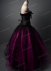 Black Fuchsia Gothic Long Prom Dress D1036