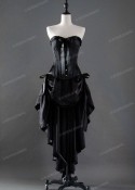 Black High-low Gothic Prom Dress D1037