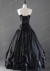 Black Gothic Long Prom Dress D1038