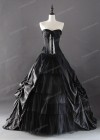 Black Gothic Long Prom Dress D1039