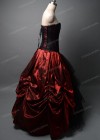 Red Black Long Gothic Prom Dress D1041