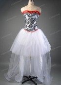 White High-low Gothic Prom Dress D1043