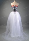 White High-low Gothic Prom Dress D1043