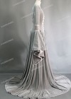 Light Gray Velvet Celtic Medieval Dress D2006