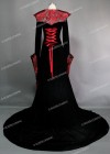 Black Red Hooded Medieval Gown D2010