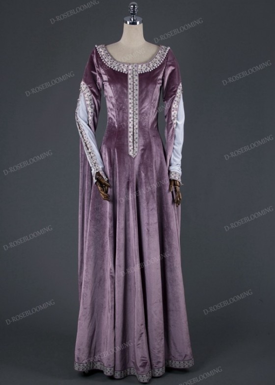 Exquisite Purple Medieval Dress D2011