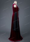 Wine Red Black Off-The-Shoulder Medieval Dress D2015