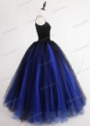 Blue Black Gothic Tulle Long Skirt D1S007