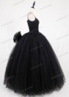 Black Gothic Tulle Long Skirt D1S008