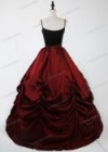 Red Black Gothic Satin Skirt D1S010