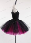 Black Fuchsia Gothic Tulle Short Skirt D1S004
