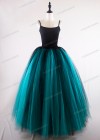 Black Teal Green Gothic Tulle Skirt D1S005