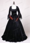 Black Velvet Ball Gown Victorian Gown D3001