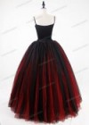 Red Black Gothic Tulle Long Skirt D1S011