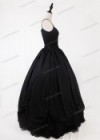 Black Gothic Tulle Long Skirt D1S013