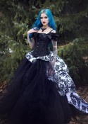 Black Gothic Victorian Long Prom Dress D1020