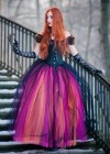 Black Multicolor Gothic Ball Gown Prom Dress D1026