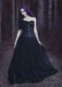 Black Gothic Long Prom Dress D1038