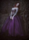 Fuchsia Long Gothic Ball Gown Prom Dress D1030