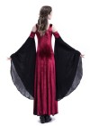 Wine Red Black Off-The-Shoulder Medieval Dress D2015